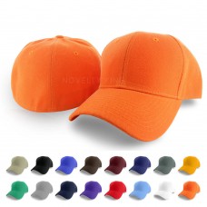 Plain Fitted Curved Visor Baseball Cap Hat Solid Blank Color Caps Hats  9 SIZES  eb-77215133